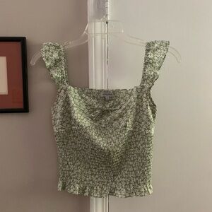 Cute green and white top